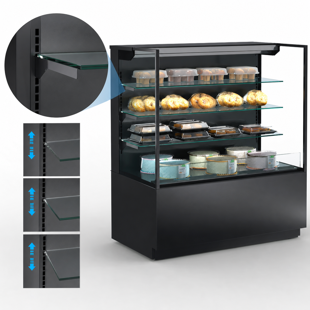 Three Adjustable Glass Shelves