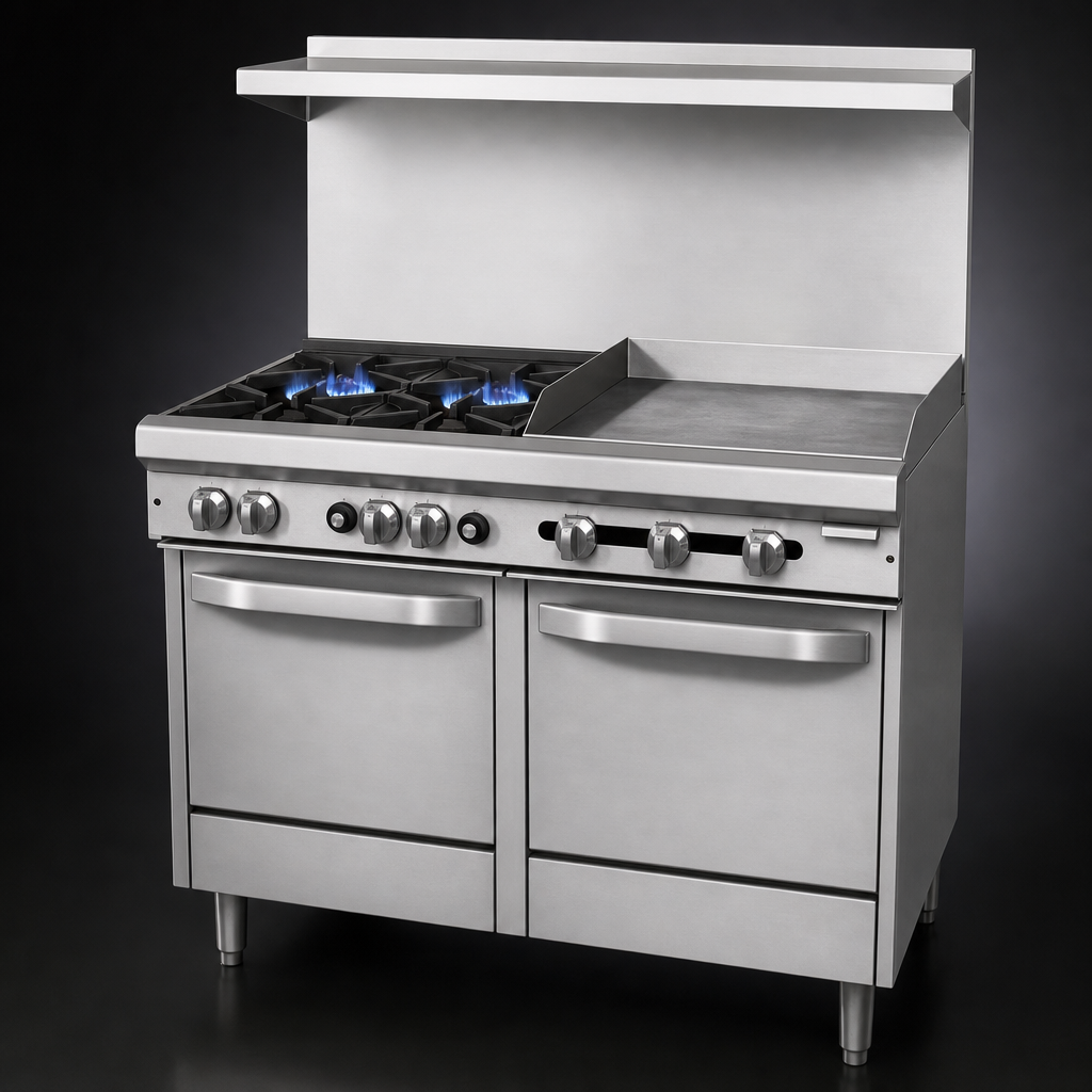 Open Burners and Griddle Top