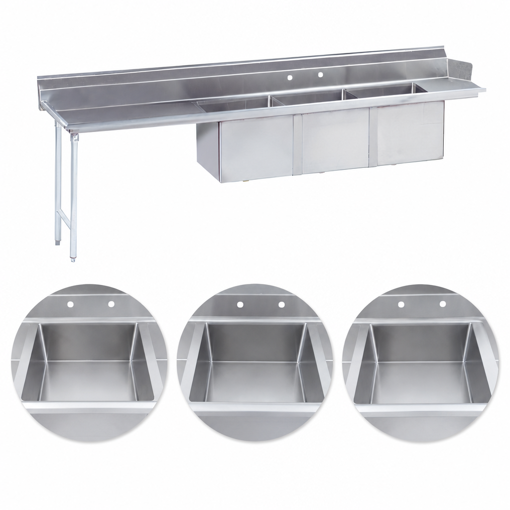 Three Fabricated Sink Bowls