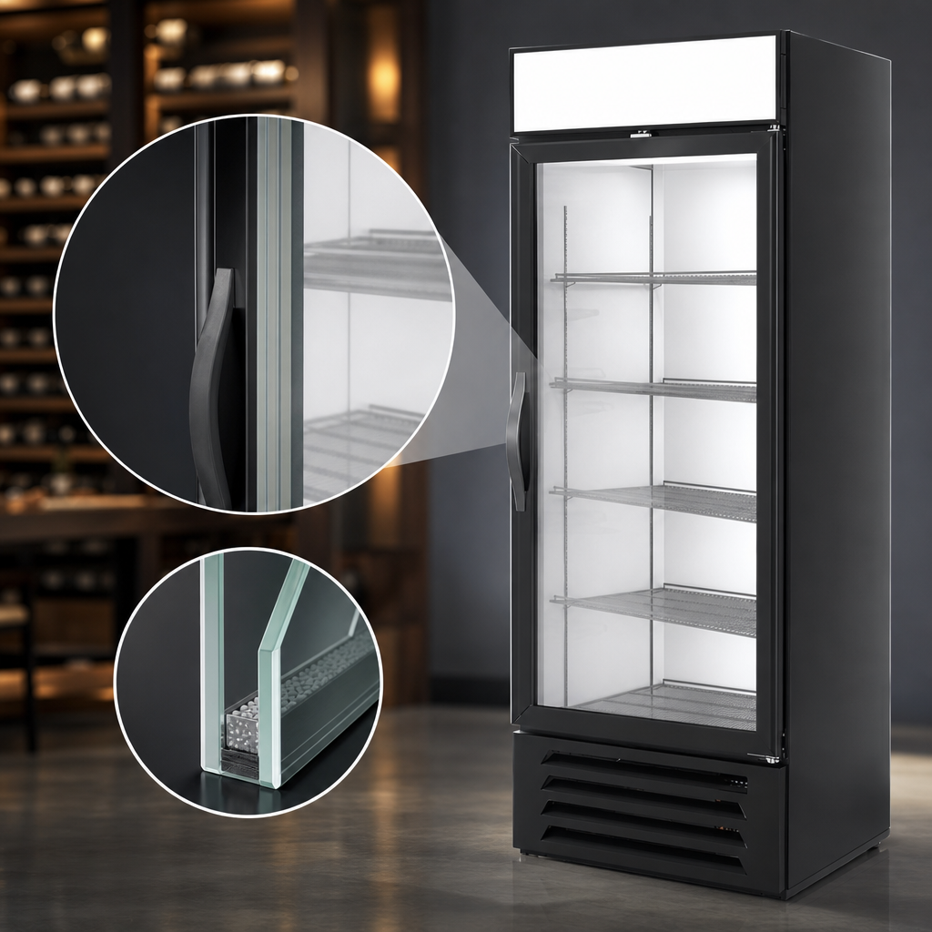 Double-Pane Hinged Glass Door