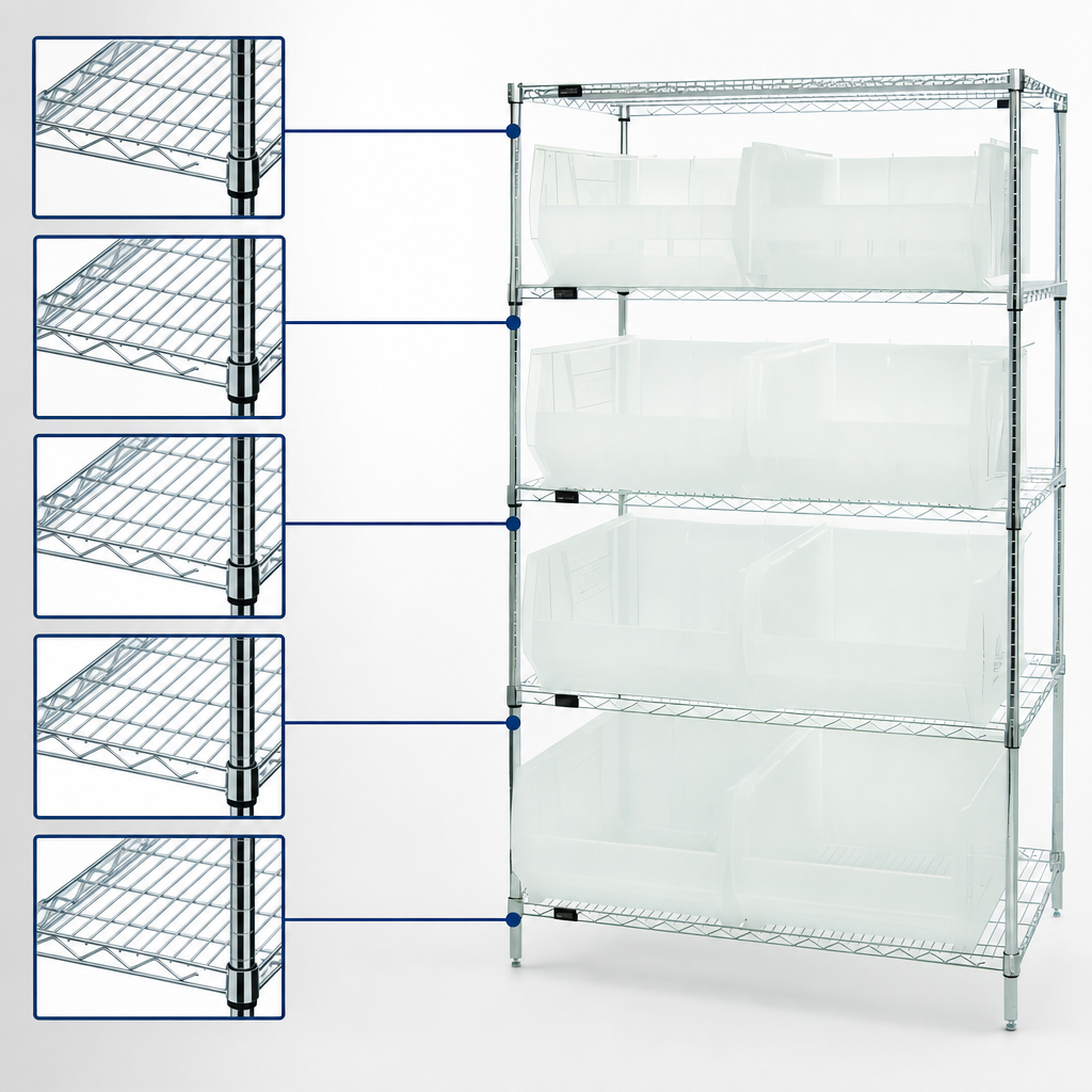 Five Wire Shelves