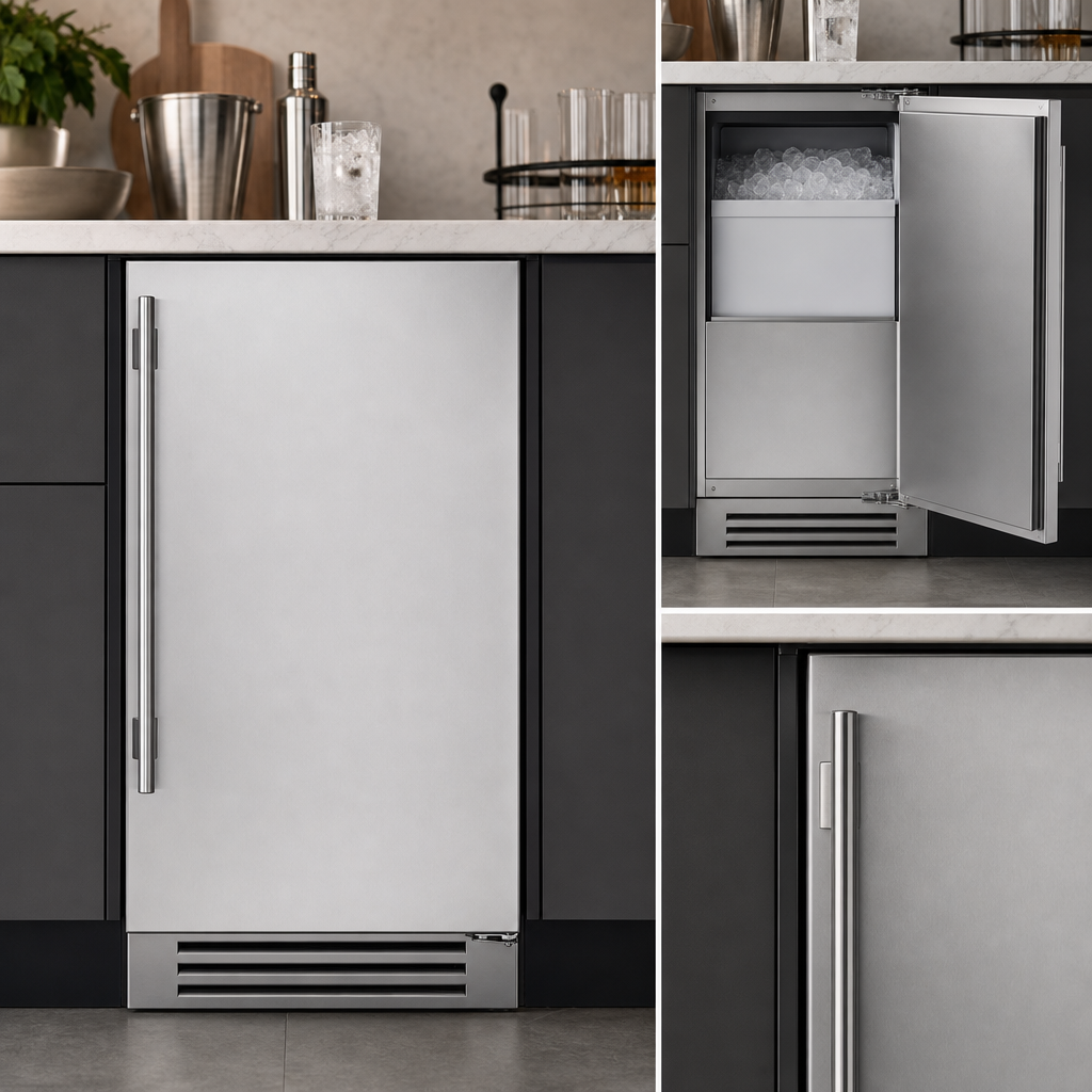 Left-Hinged Stainless Solid Door