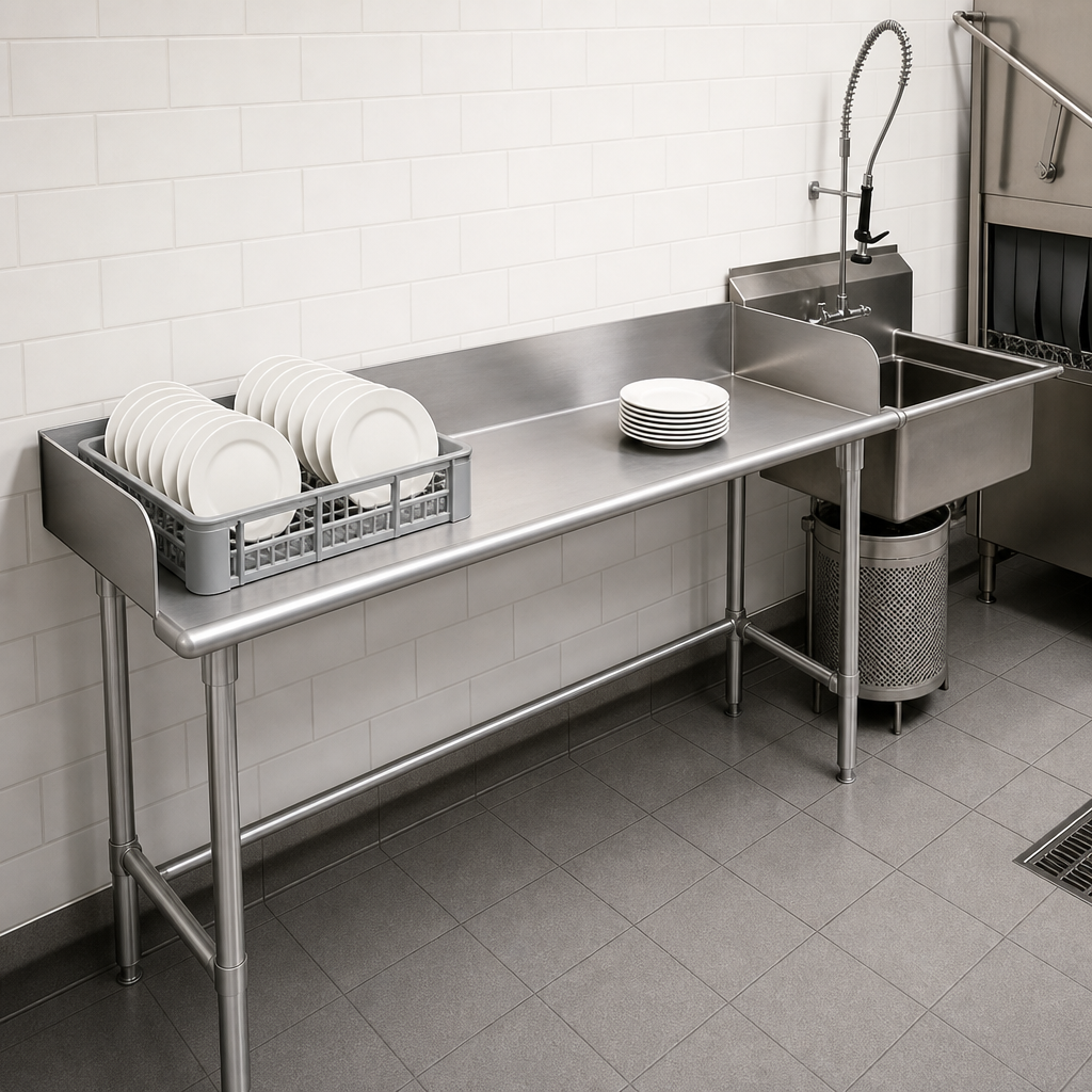 Straight Clean Dishtable Design
