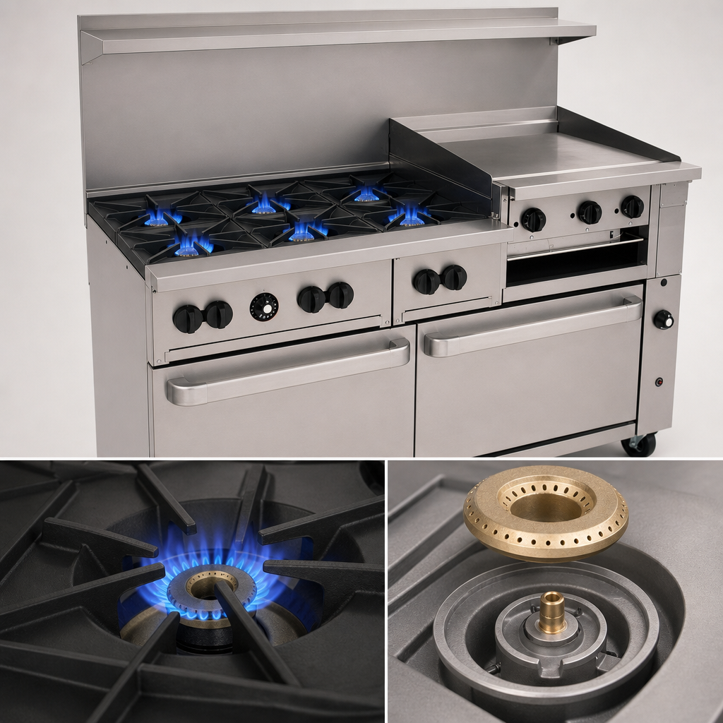 Six Open Burners