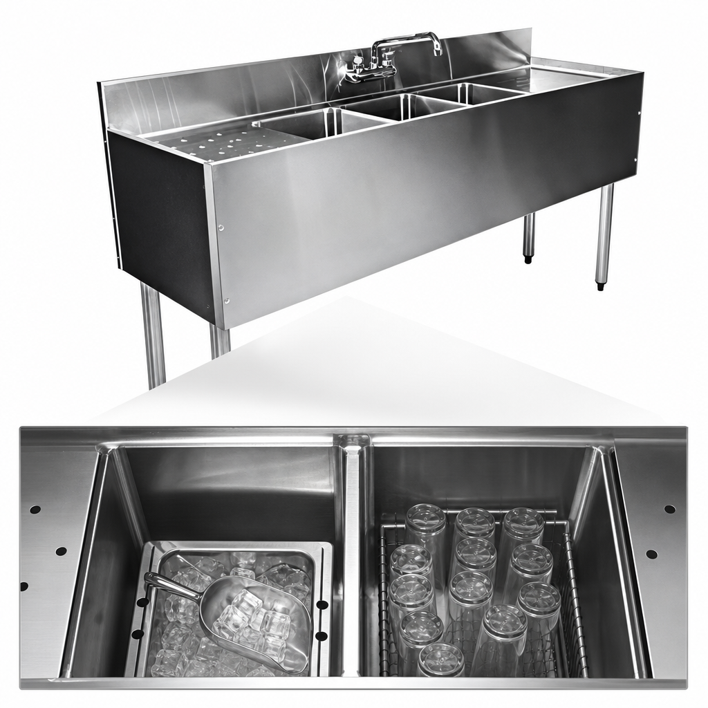 Two Fabricated Sink Compartments