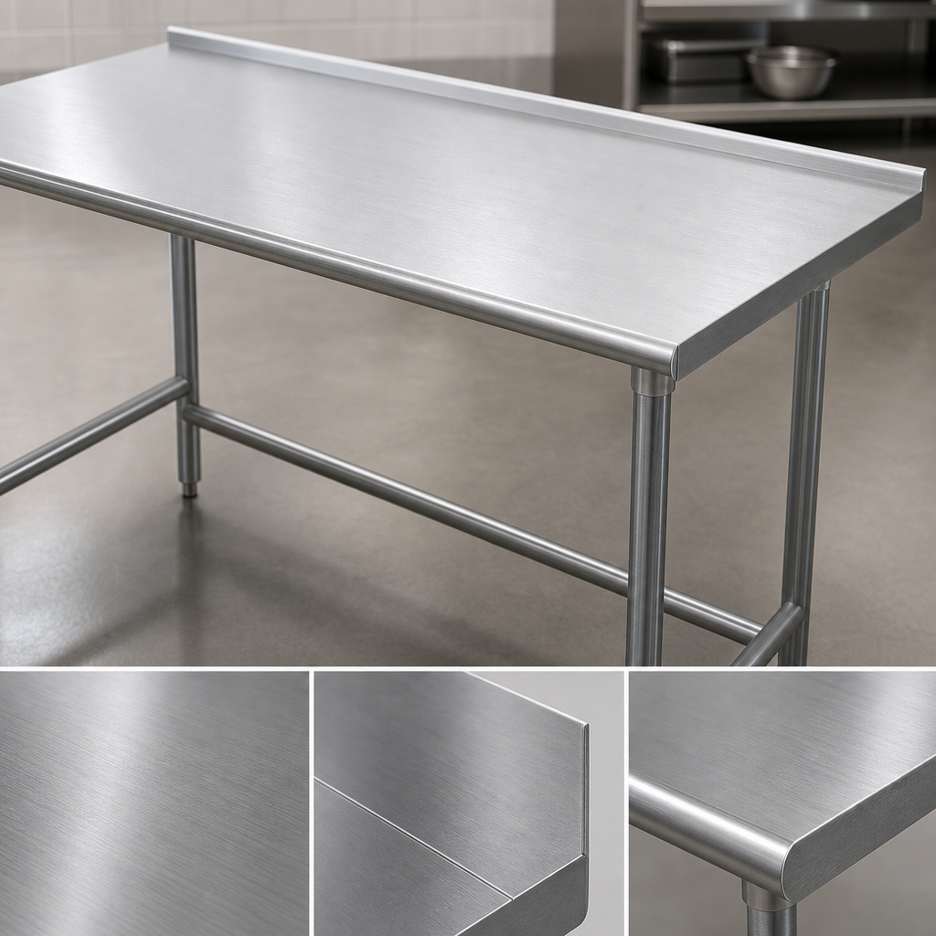 16-Gauge 304 Stainless Steel Top