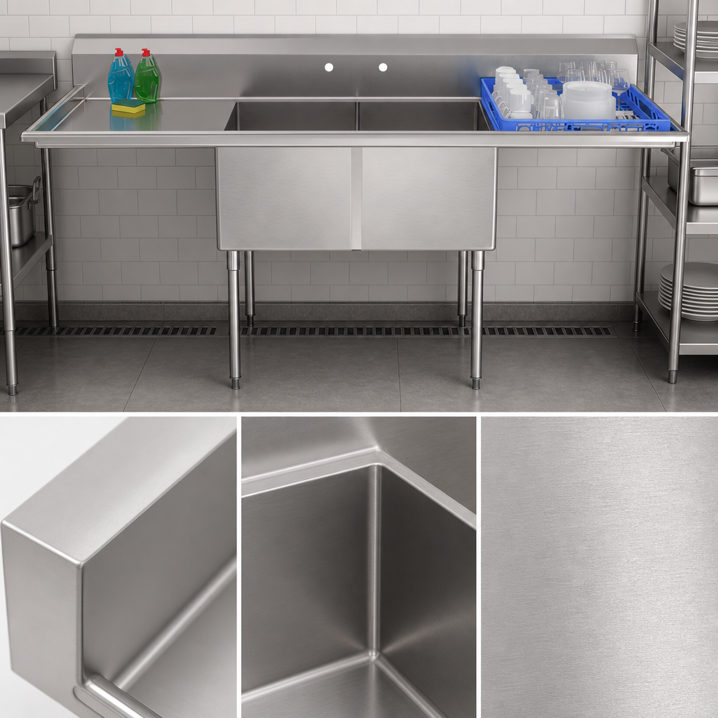 Seamless 18-Gauge Stainless Steel Construction
