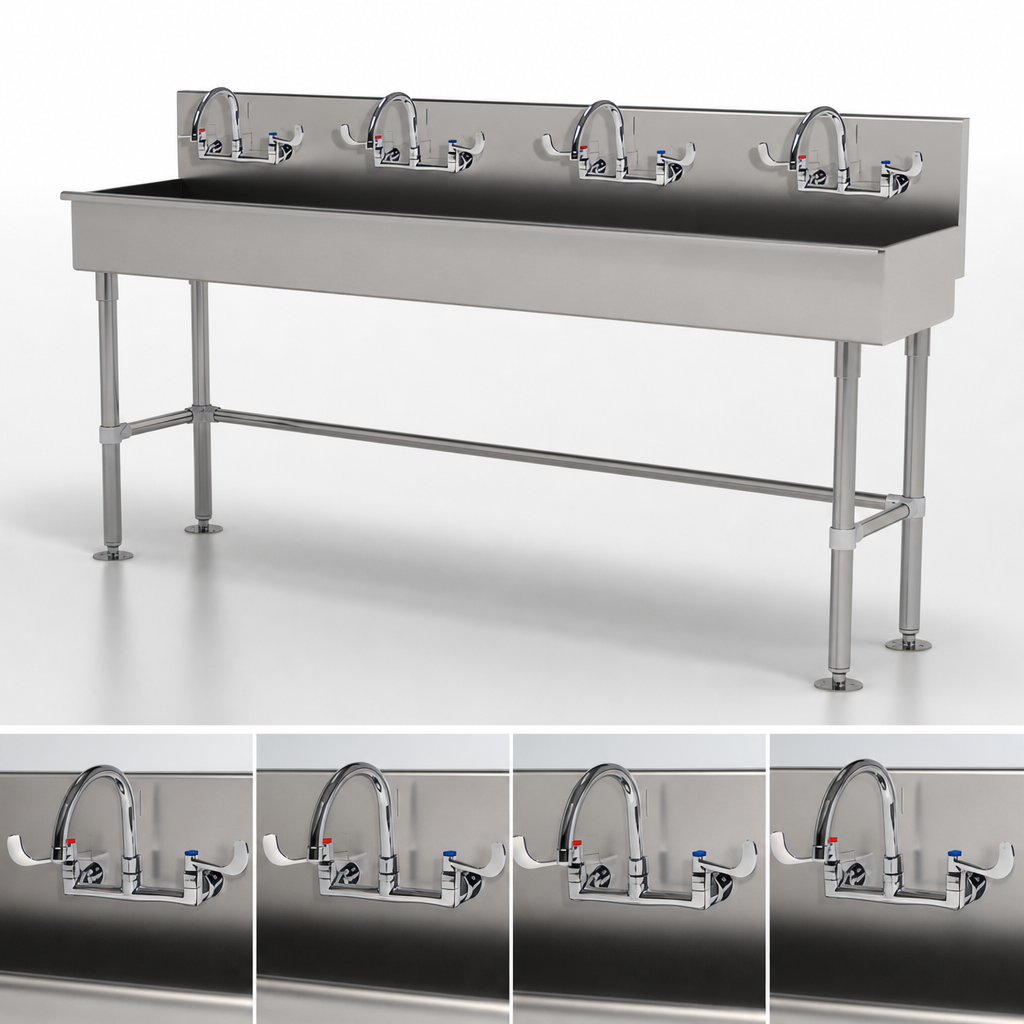 Four Faucet Stations