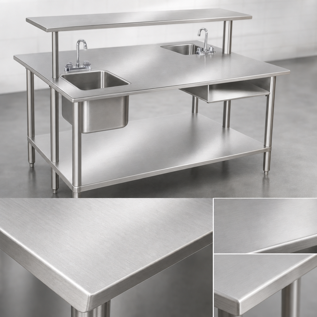 14-Gauge 304 Stainless Steel Top