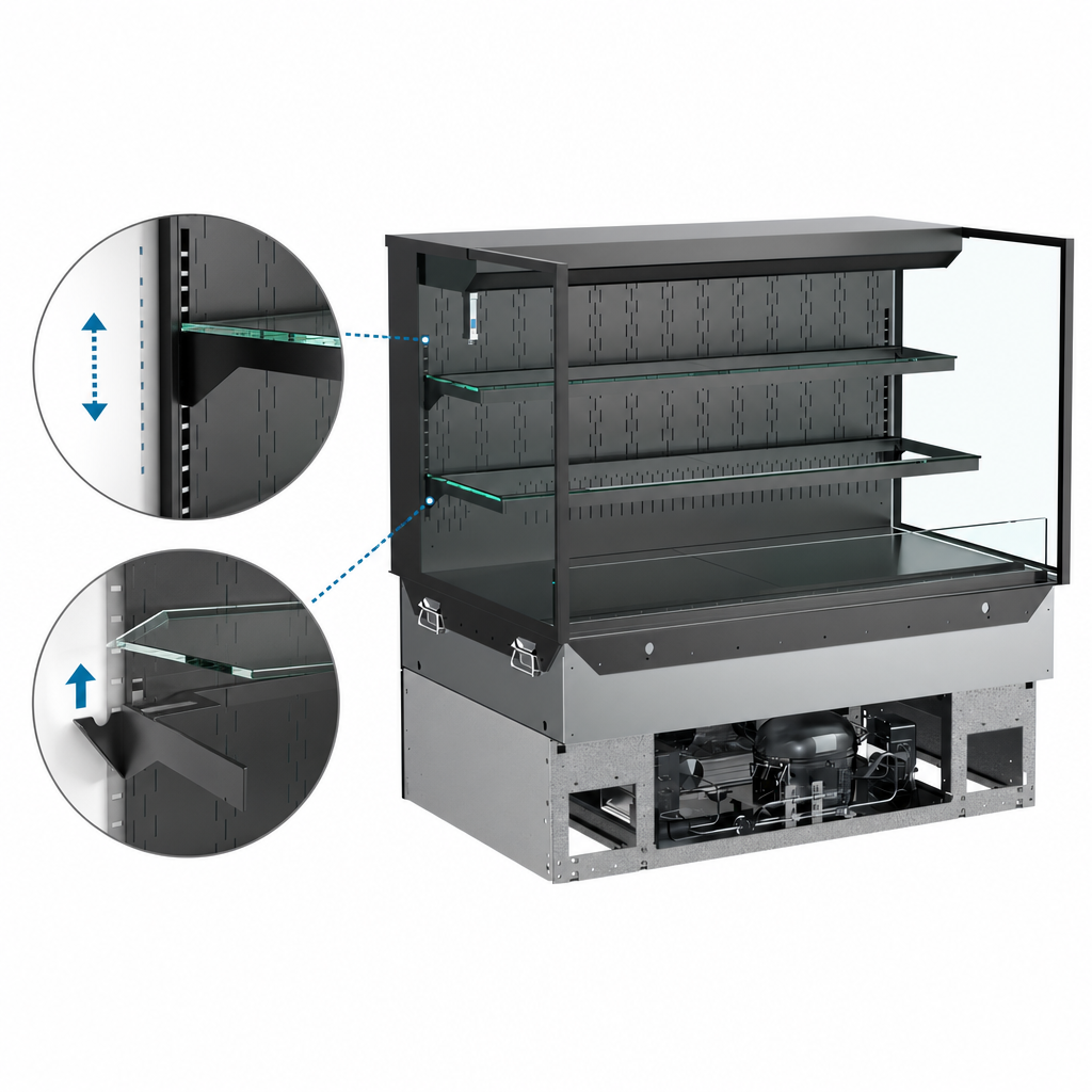 Adjustable Glass Shelving