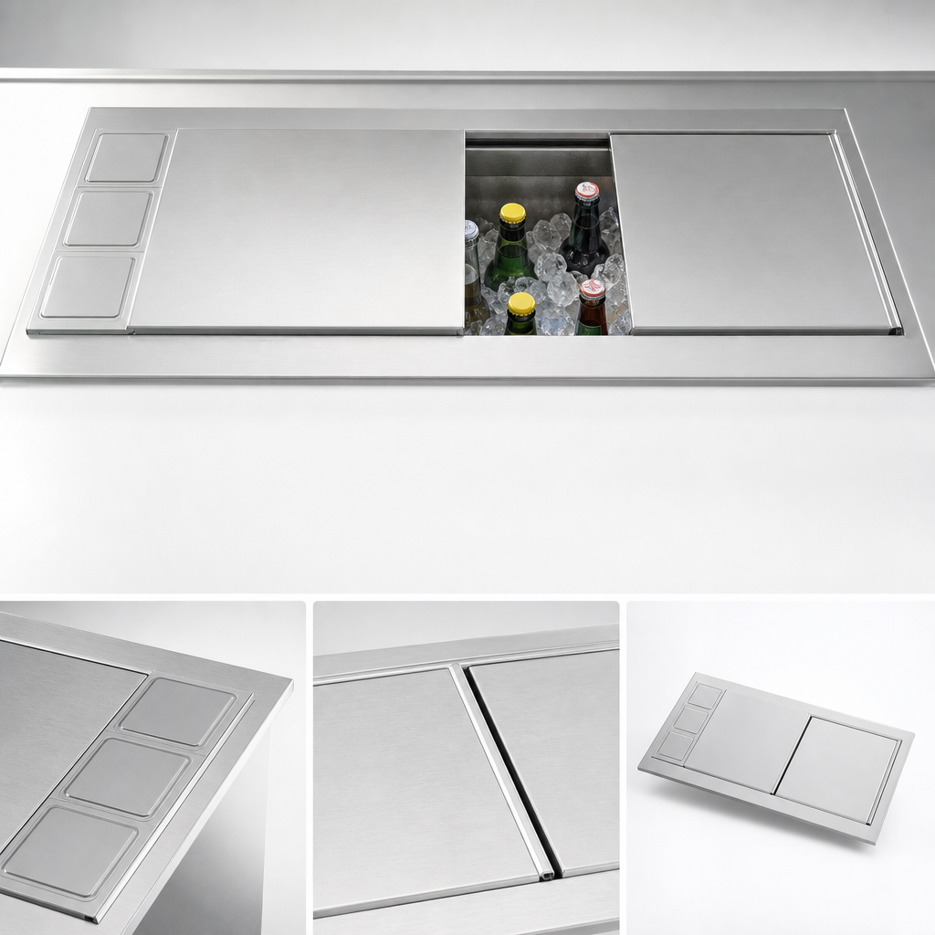 Two-Piece Stainless Steel Sliding Cover