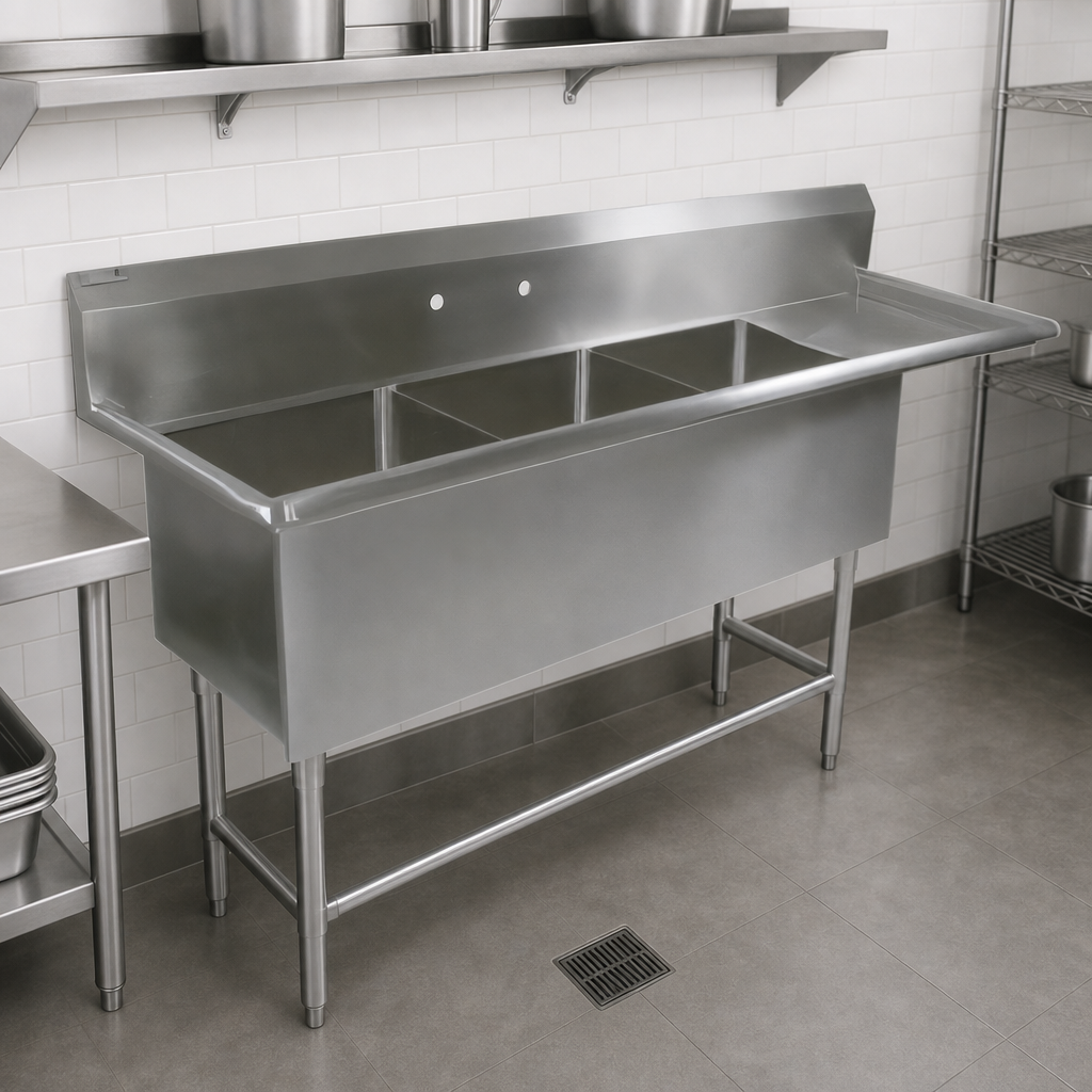 Three-Compartment Sink Layout