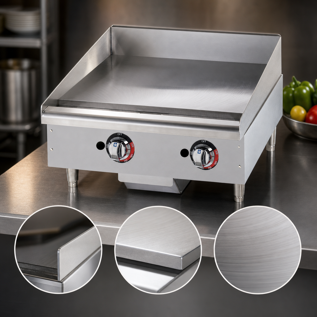 1-Inch Polished Steel Griddle Plate