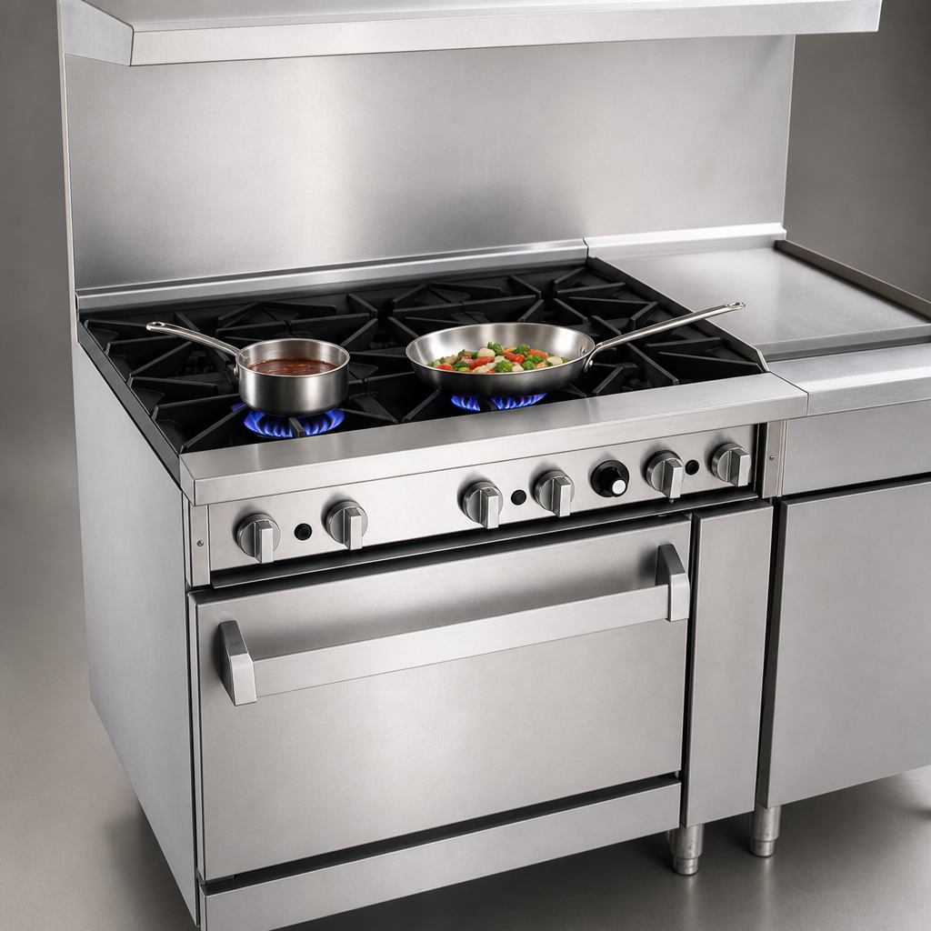 Two Open Burners With Low Simmer