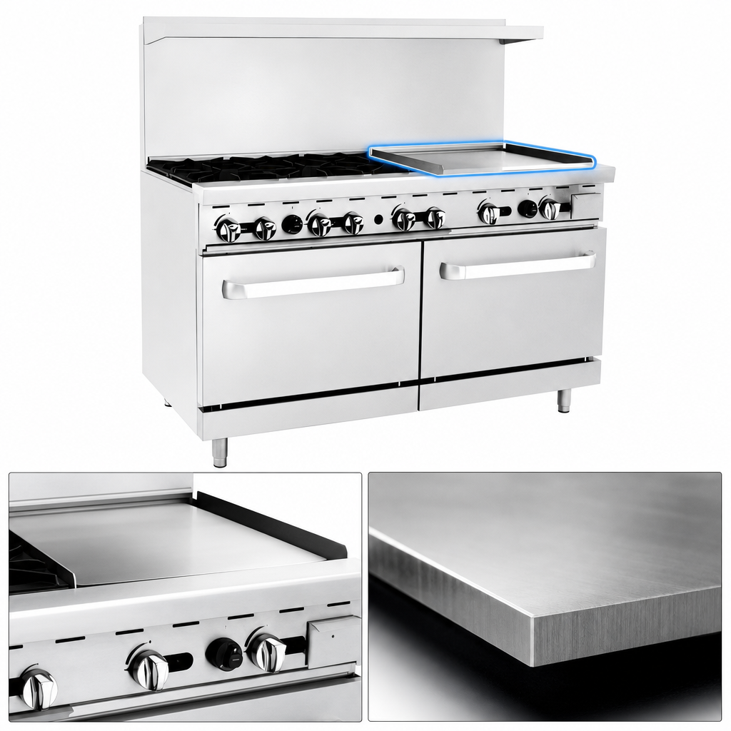24-Inch Polished Steel Griddle