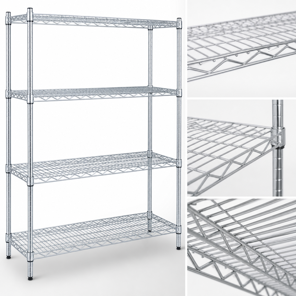Patented QuadTruss Wire Shelves
