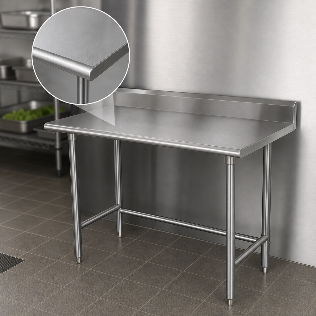 16-Gauge 304 Stainless Steel Top