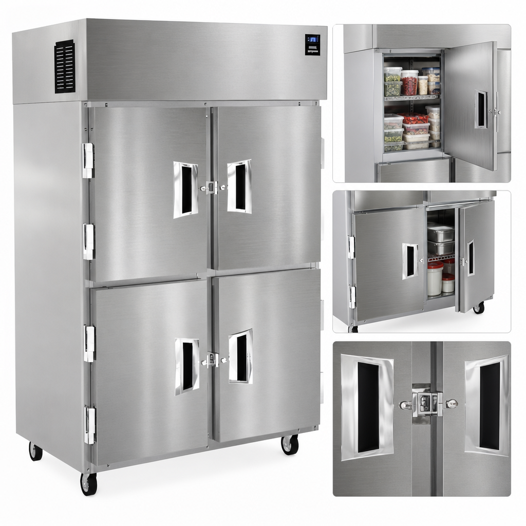 Four Half-Height Hinged Solid Doors