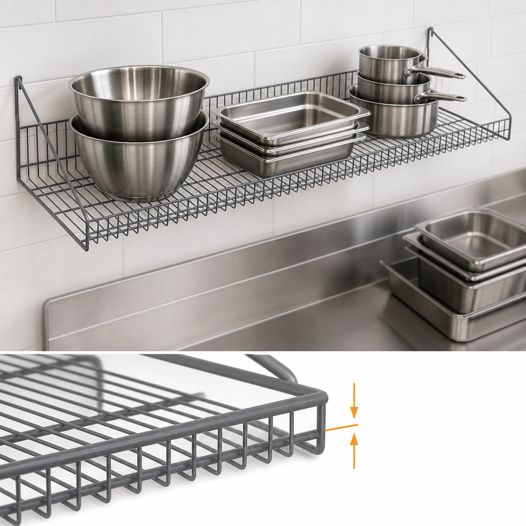 Built-In Front Retaining Edge