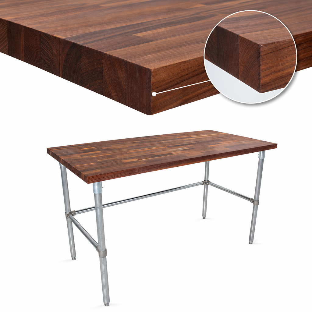 1-1/2-Inch Thick Edge Grain Flat Top