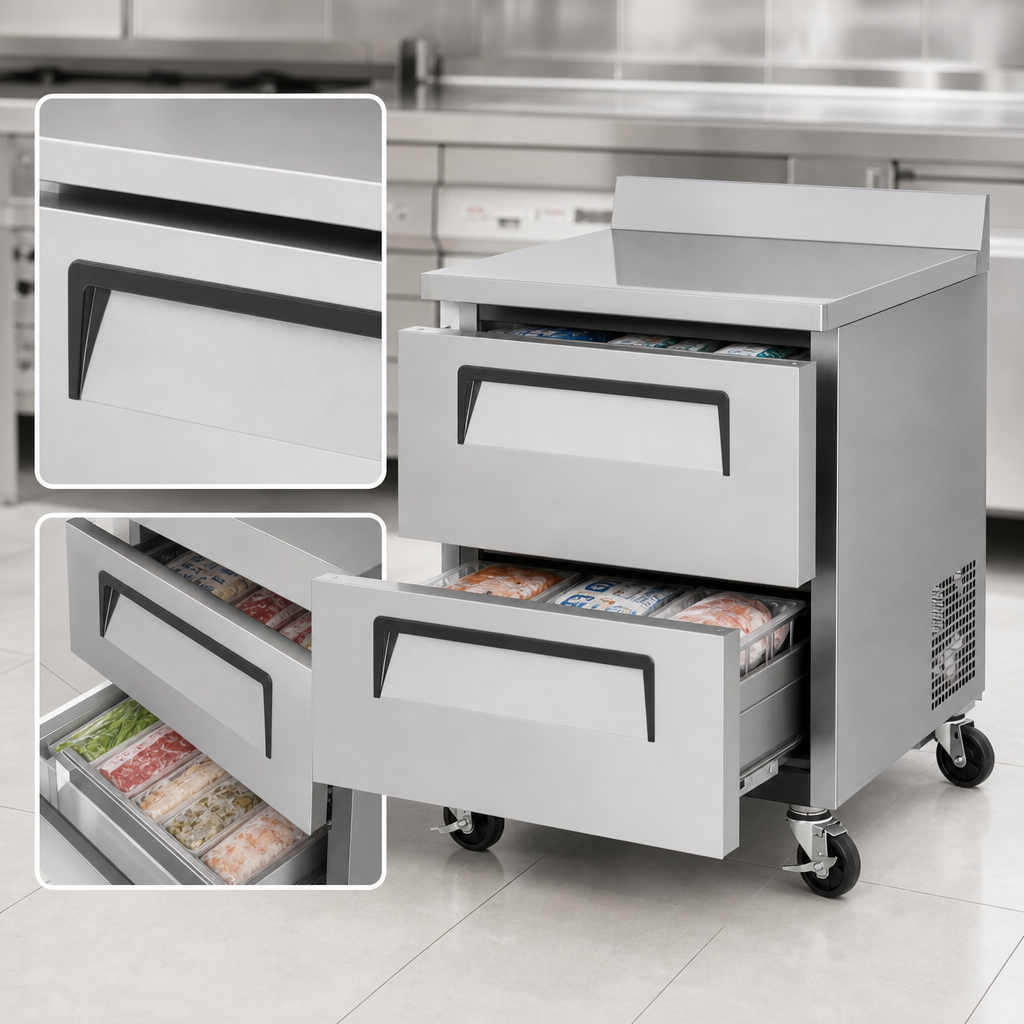 Two Stainless Steel Drawers