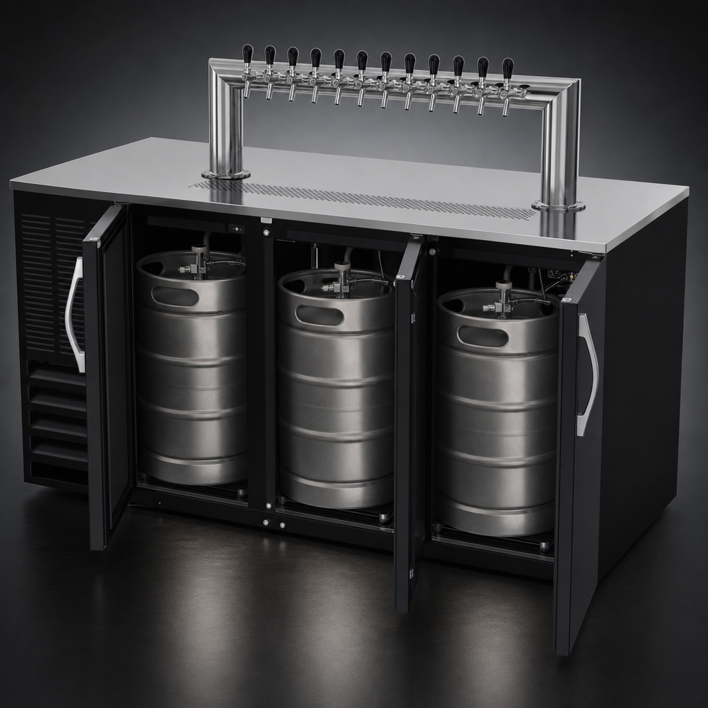 Three Half-Barrel Keg Capacity