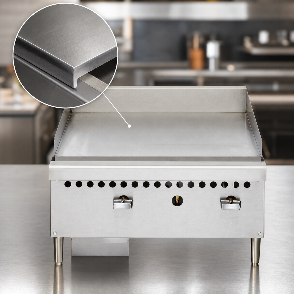 1-Inch Polished Steel Griddle Plate