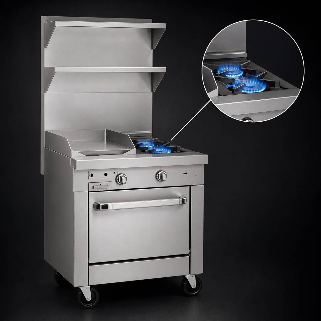 Two Open Burners