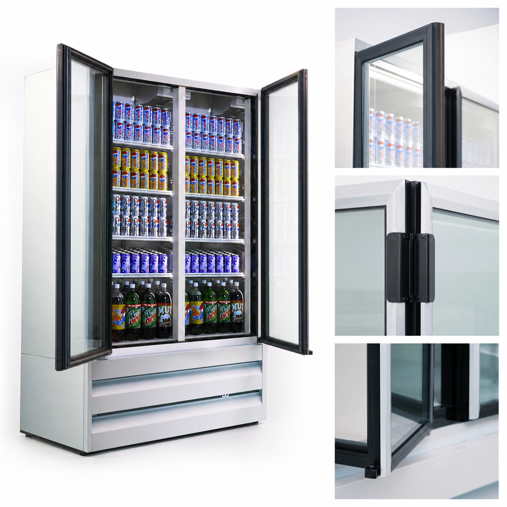 Two Hinged Triple-Pane Glass Doors