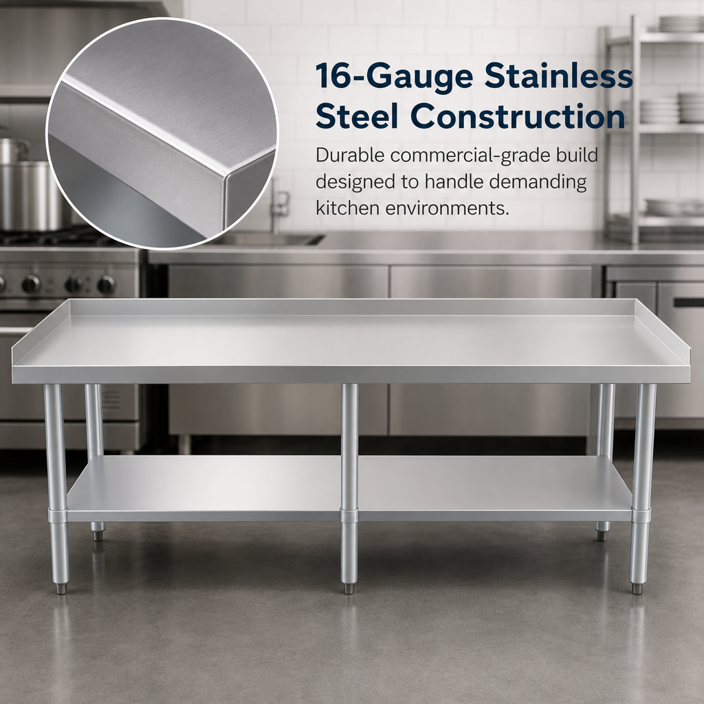 16-Gauge Stainless Steel Construction