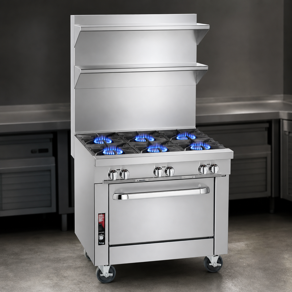 Six Open Burners