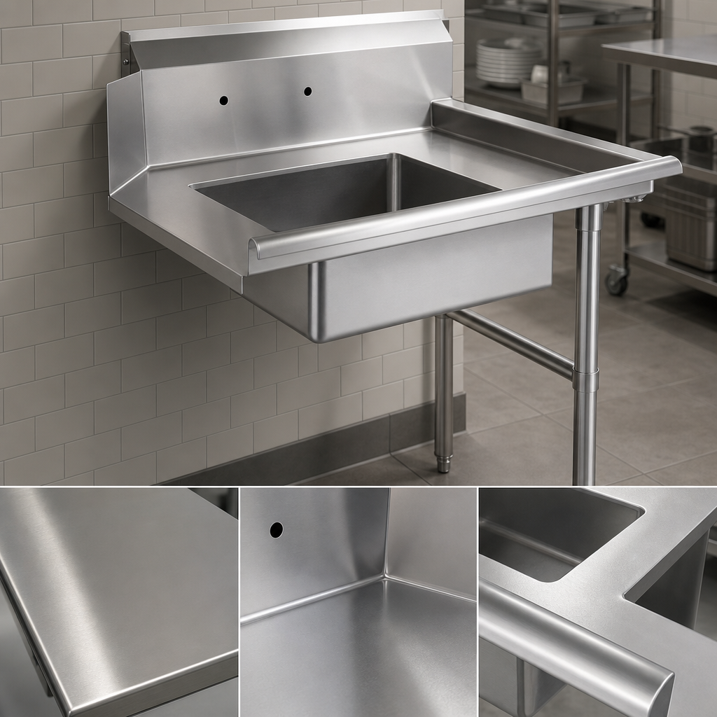 16-Gauge 304 Stainless Steel Top