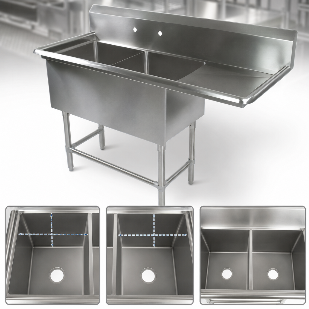 Two-Compartment Sink Layout