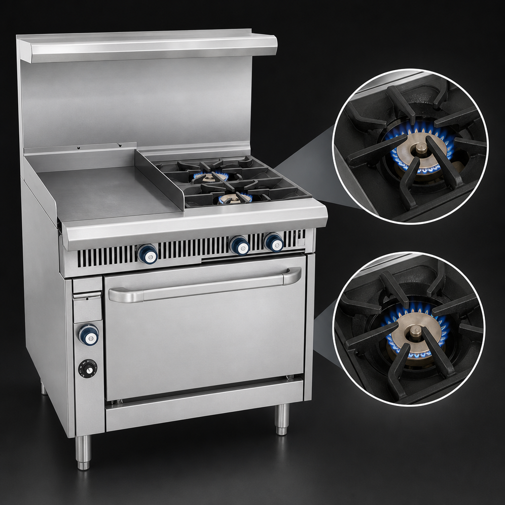Two Open Burners