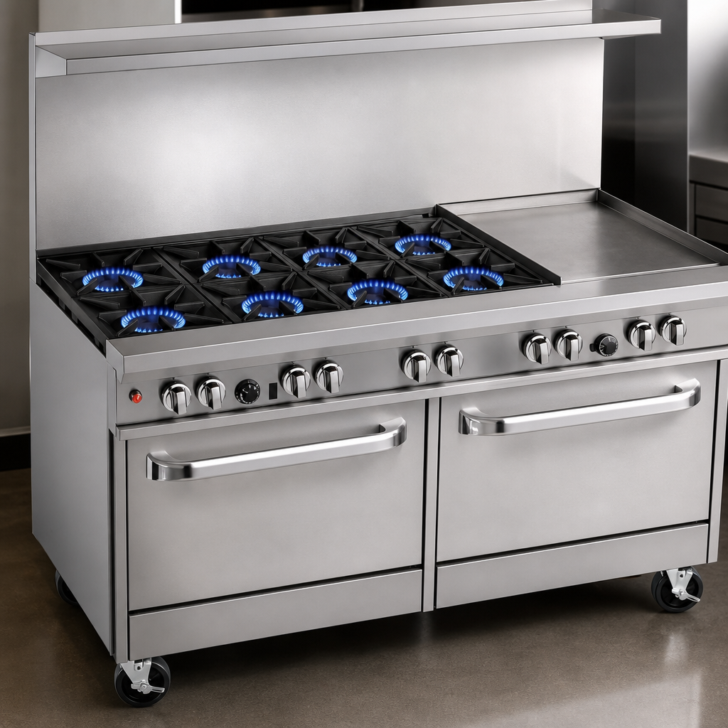 Six Open Burners