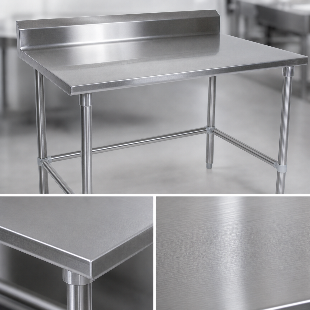 16-Gauge 300-Series Stainless Steel Top