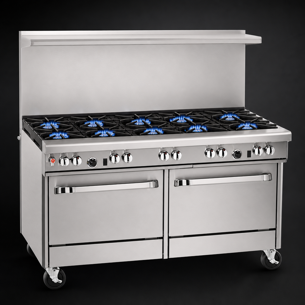 Nine Open Burners