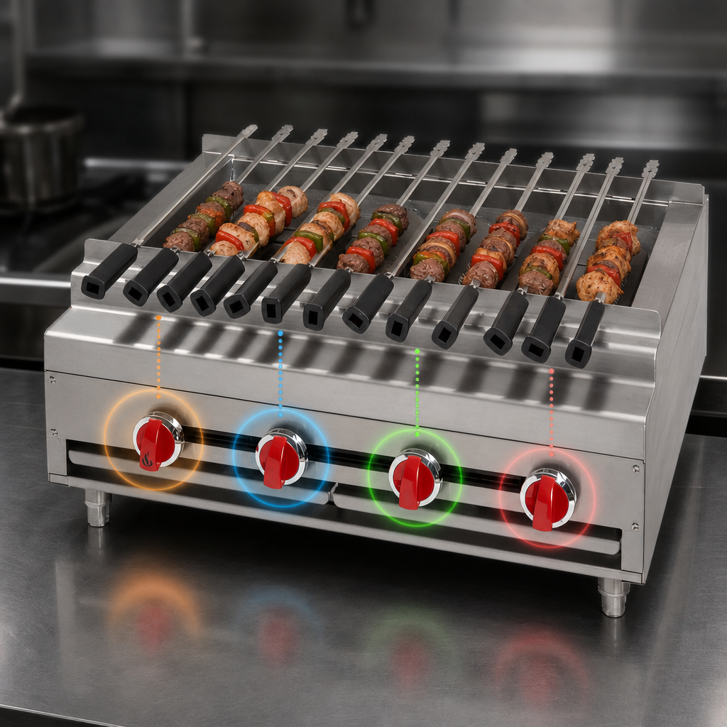 Four Individually Controlled Burners