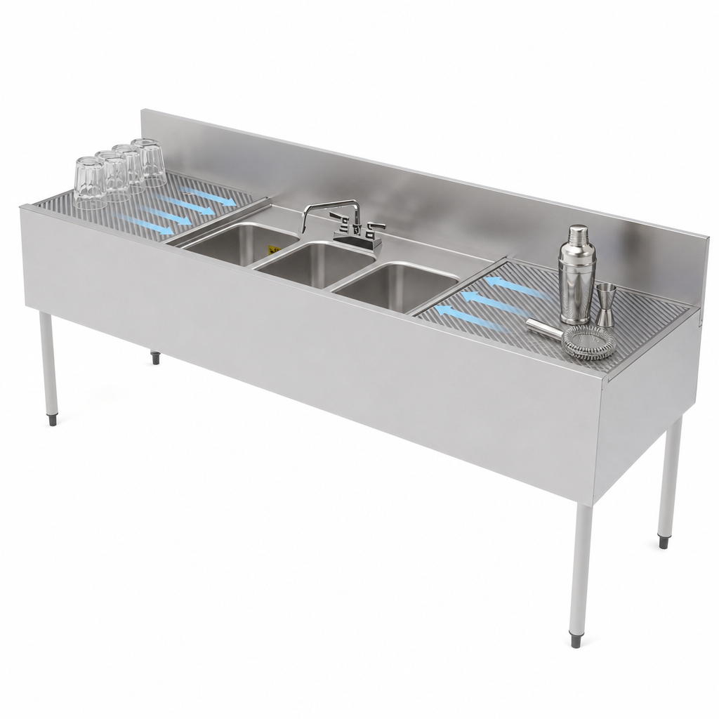 Dual Pitched Drainboards