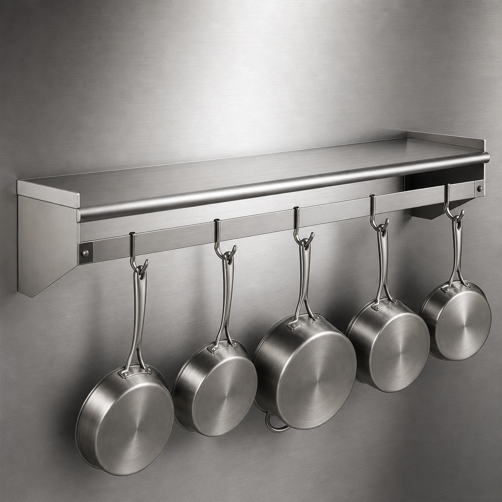 16-Gauge Type 430 Stainless Steel Shelf