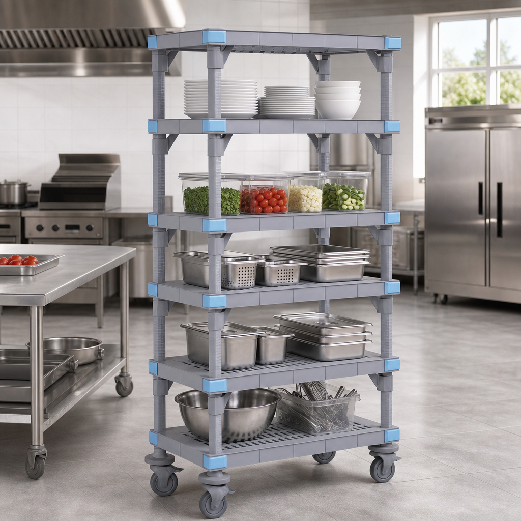 Five Open Grid Shelves