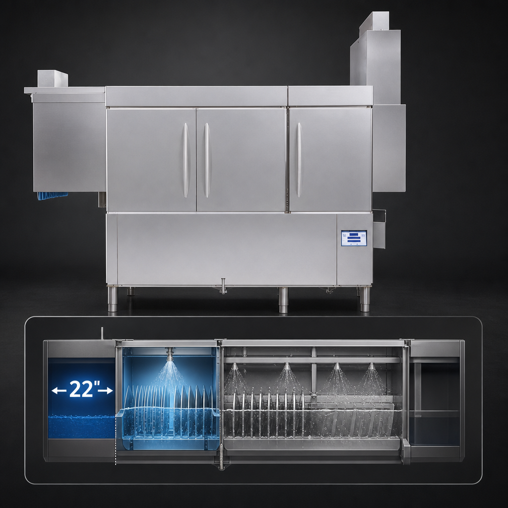 Single Tank Design with 22-Inch Pre-Wash