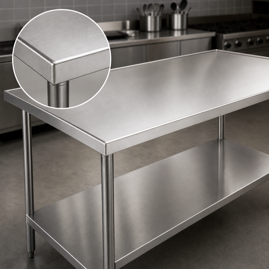 14-Gauge 304 Stainless Steel Top