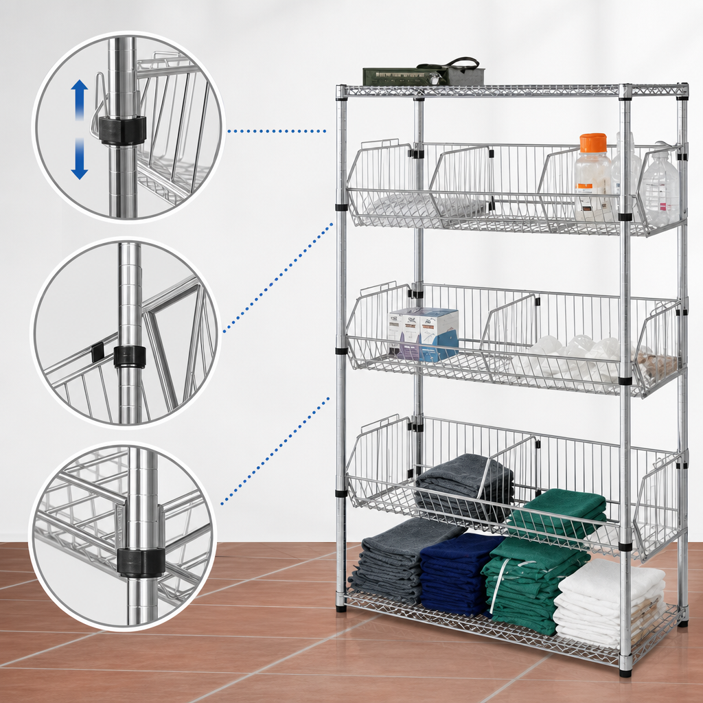 Three Adjustable Baskets