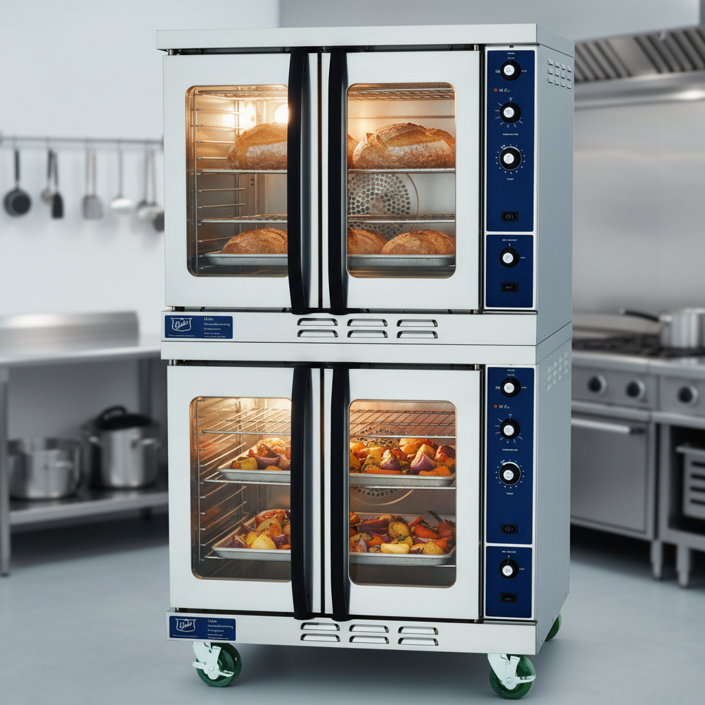 Maximize your kitchen's output with this double-deck convection oven, designed for simultaneous cooking of diverse items and larger batches.