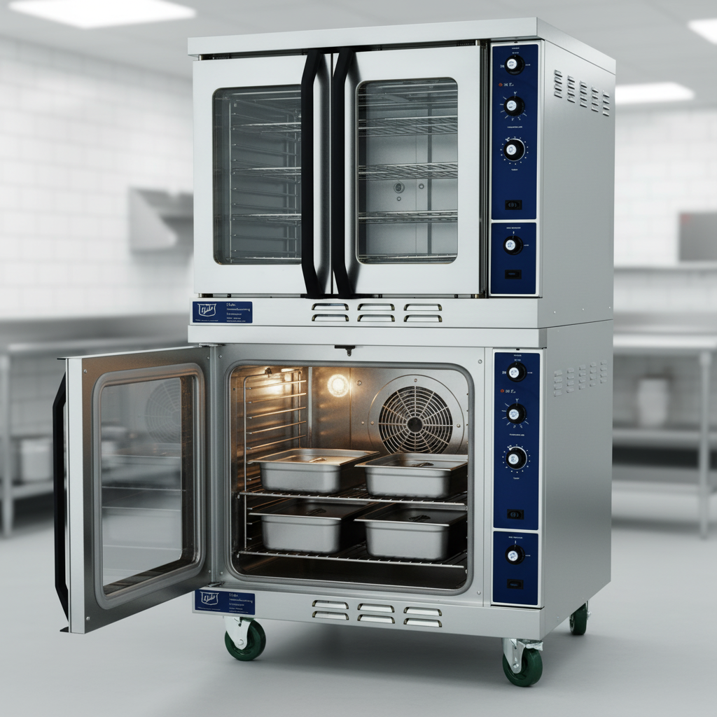 Experience the expansive deep depth interior of this convection oven, designed to perfectly fit six full-size pans for maximum efficiency.
