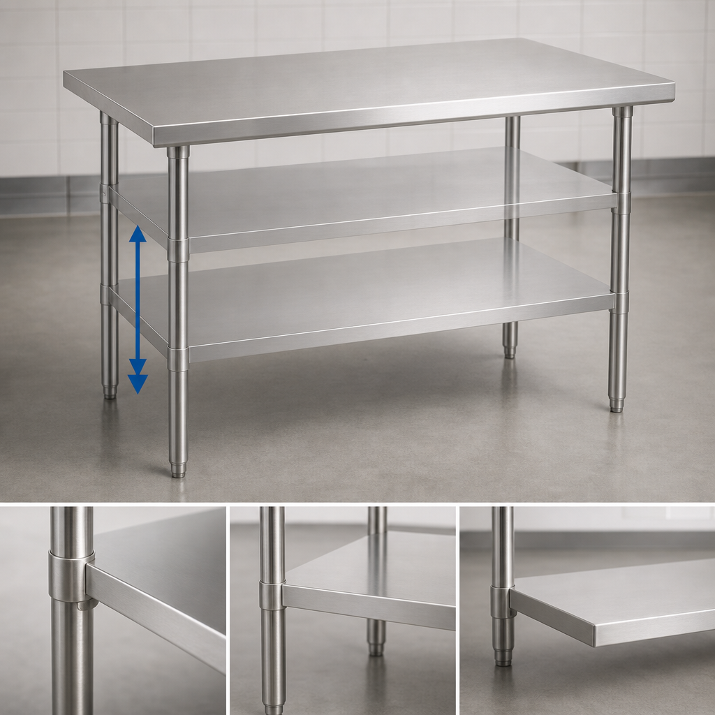 Adjustable Stainless Steel Undershelf