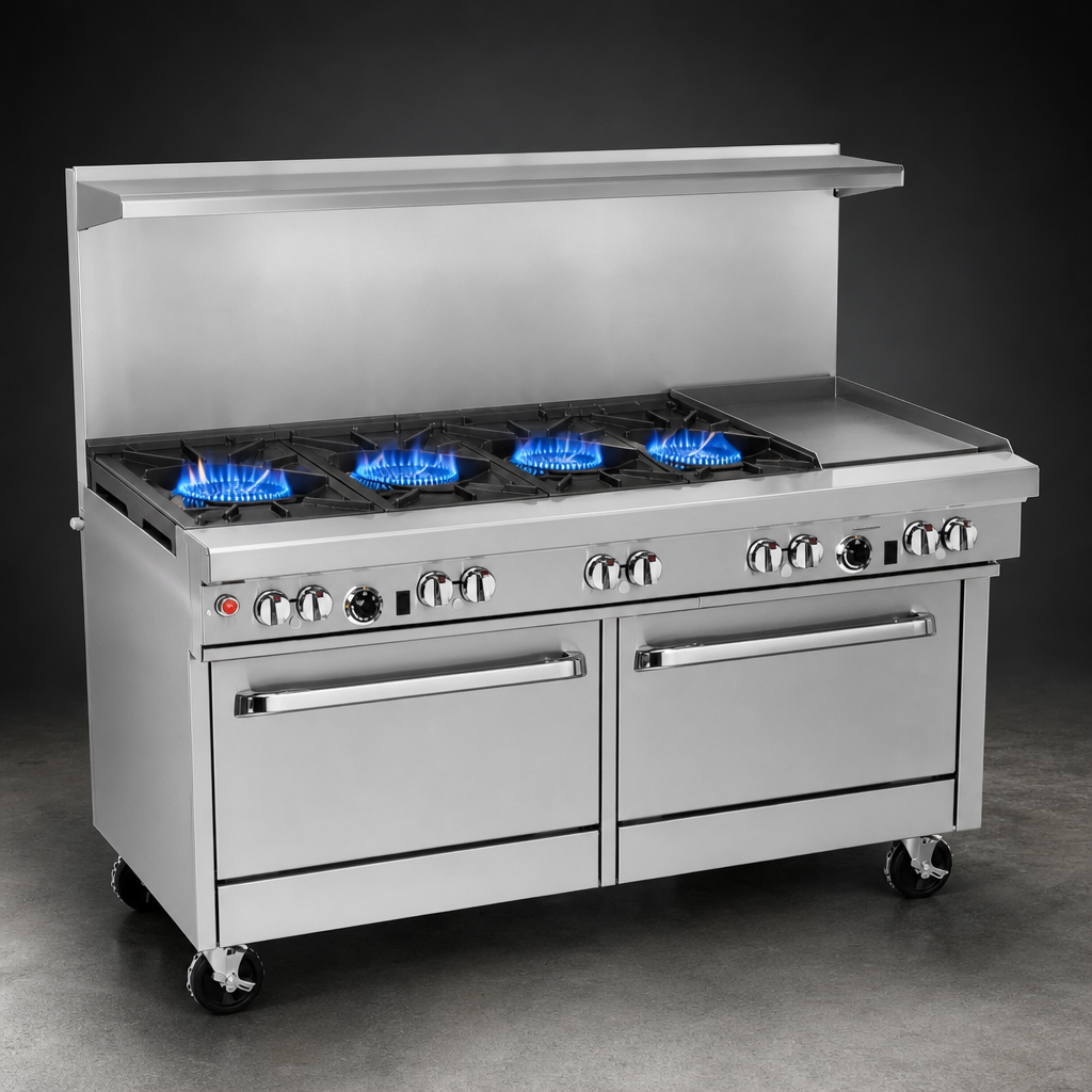 Four Non-Clog Open Burners