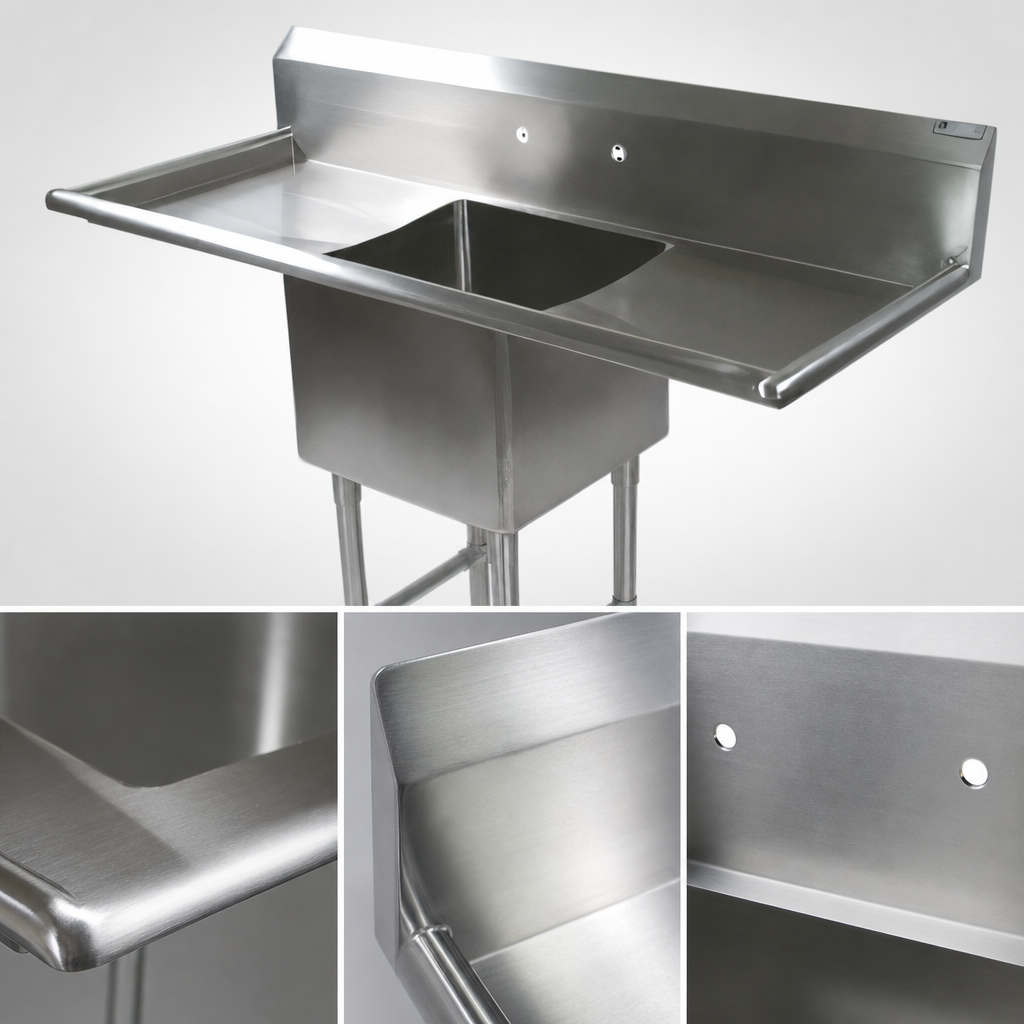 16-Gauge Type 300 Stainless Steel Construction