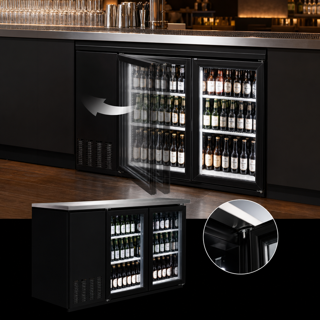 Self-Closing Glass Doors